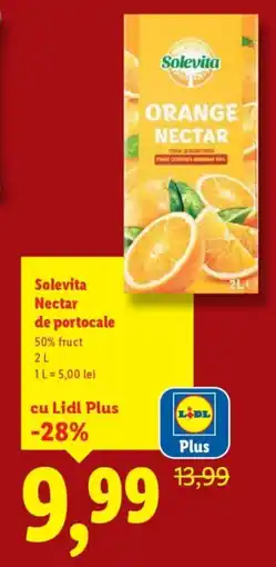 Lidl Solevita Nectar de portocale Ofertă