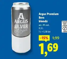 Lidl Argus Premium Bere blondă Ofertă