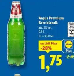 Lidl Argus Premium Bere blondǎ Ofertă