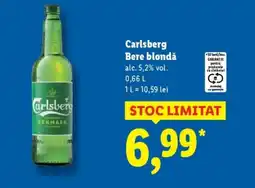 Lidl Carlsberg Bere blondǎ Ofertă
