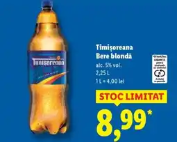Lidl Timişoreana Bere blondǎ Ofertă