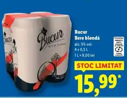 Lidl Bucur Bere blondă Ofertă