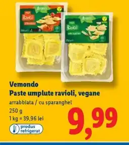 Lidl Vemondo Paste umplute ravioli, vegane Ofertă
