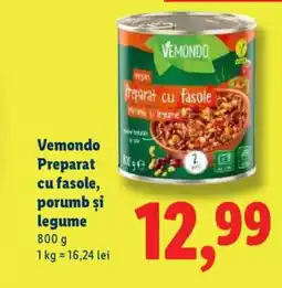 Lidl Vemondo Preparat cu fasole, porumb şi legume Ofertă
