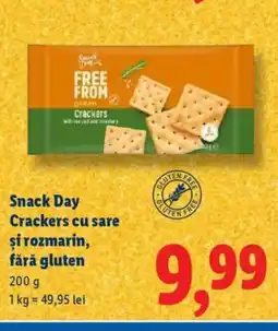 Lidl Snack Day Crackers cu sare şi rozmarin, fără gluten Ofertă
