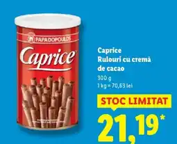 Lidl Caprice Rulouri cu cremă de cacao Ofertă