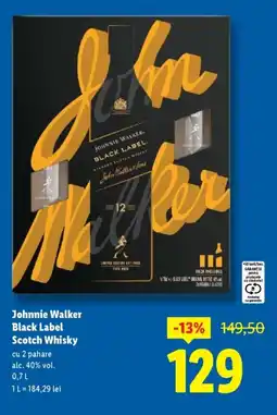 Lidl Johnnie Walker Black Label Scotch Whisky Ofertă