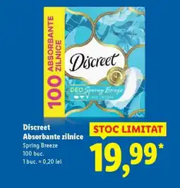 Lidl Discreet Absorbante zilnice Ofertă