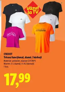 Lidl CRIVIT Tricou funcțional, damă / bărbați Ofertă