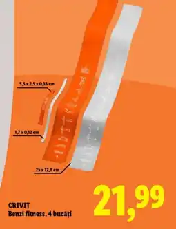 Lidl CRIVIT Benzi fitness, 4 bucăți Ofertă