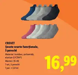 Lidl CRIVIT Şosete scurte funcționale, 5 perechi Ofertă