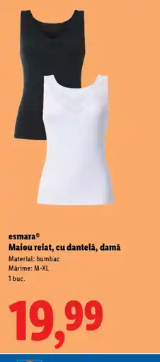 Lidl EsmaraⓇ Maiou reiat, cu dantelă, damă Ofertă