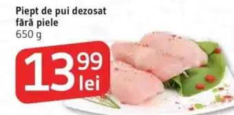 Piept de pui dezosat fără piele