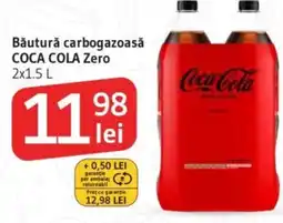 Supeco Băutură carbogazoasă COCA COLA Zero Ofertă