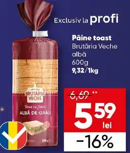 PROFI Pâine toast Brutăria Veche albă Ofertă