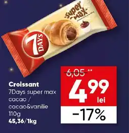 PROFI Croissant 7Days super max cacao / cacao&vanilie Ofertă