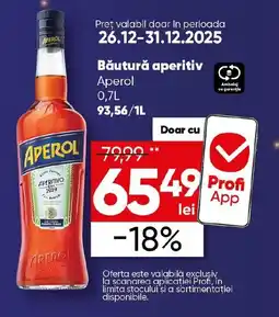 PROFI Băutură aperitiv Aperol Ofertă