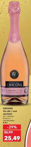 Kaufland CRICOVA Vin alb / rosé spumant Ofertă