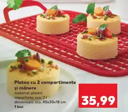 Kaufland Platou cu 2 compartimente şi mânere Ofertă