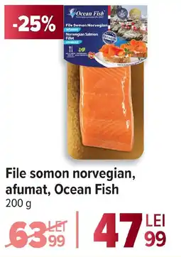 Carrefour File somon norvegian, afumat, Ocean Fish Ofertă