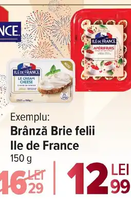 Carrefour Brânză Brie felii Ile de France Ofertă