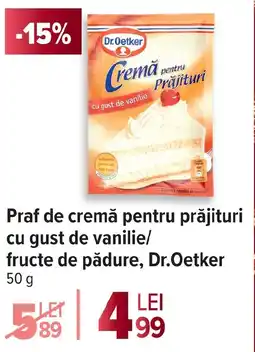Carrefour Praf de cremă pentru prăjituri cu gust de vanilie/ fructe de pădure, Dr.Oetker Ofertă