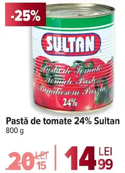 Carrefour Pastă de tomate 24% Sultan Ofertă