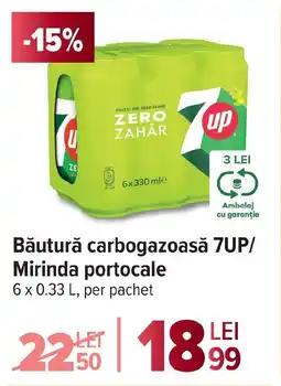 Carrefour Băutură carbogazoasă 7UP/ Mirinda portocale Ofertă