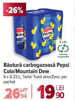 Carrefour Băutură carbogazoasă Pepsi Cola/Mountain Dew Ofertă