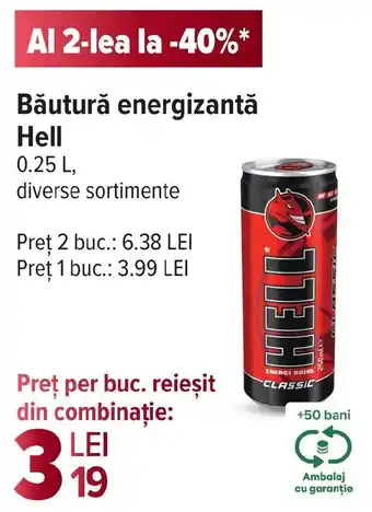 Carrefour Băutură energizantă Hell Ofertă