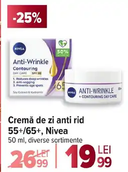 Carrefour Cremă de zi anti rid 55+/65+, Nivea Ofertă