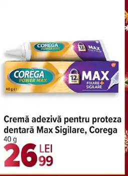 Carrefour Cremă adezivă pentru proteza dentară Max Sigilare, Corega Ofertă