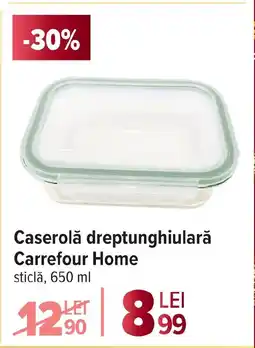 Carrefour Caserolă dreptunghiulară Carrefour Home Ofertă