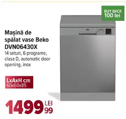 Carrefour Maşină de spălat vase Beko DVN06430X Ofertă