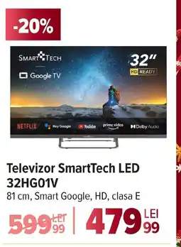Carrefour Televizor SmartTech LED 32HG01V Ofertă