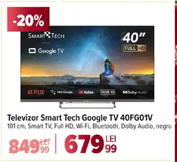 Carrefour Televizor Smart Tech Google TV 40FG01V Ofertă