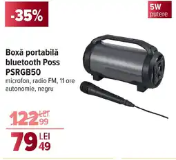 Carrefour Boxǎ portabilă bluetooth Poss PSRGB50 Ofertă