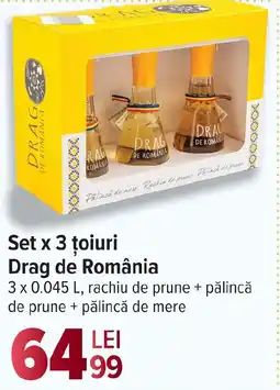Carrefour Market Set x 3 țoiuri Drag de România Ofertă
