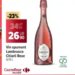 Carrefour Market Vin spumant Lambrusco Chiarli Rose Ofertă