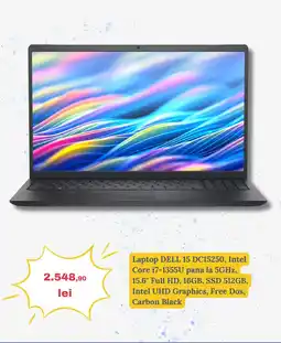 Media Galaxy Laptop DELL 15 DC15250, Intel Core i7-1355U pana la 5GHz Ofertă
