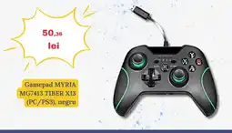 Media Galaxy Gamepad MYRIA MG7413 TIBER X13 (PC/PS3), negru Ofertă