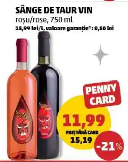Penny Sânge de Taur Vin Ofertă