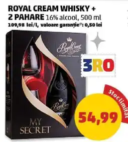 Penny ROYAL CREAM WHISKY + 2 PAHARE Ofertă