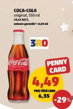 Penny COCA-COLA original, 330 ml Ofertă