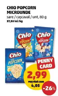 Penny CHIO Popcorn microunde Ofertă