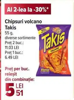 Carrefour Chipsuri volcano Takis Ofertă
