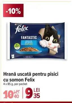 Carrefour Hrană uscată pentru pisici cu somon Felix Ofertă