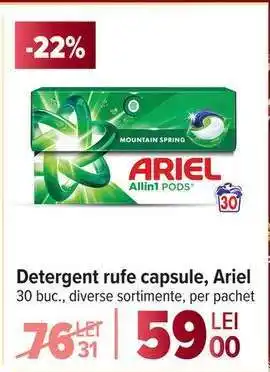 Carrefour Detergent rufe capsule Ariel Ofertă