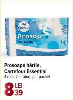 Carrefour Prosoape hârtie, Carrefour Essential Ofertă