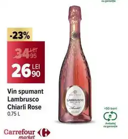 Carrefour Vin spumant Lambrusco Chiarli Rose Ofertă